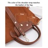 SONGKISSZQ Vachetta Leather Replacement Crossbody Handbag Strap Unadjustable for Longchamps