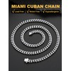 Mens Stainless Steel Chain,5mm Wide Silver Curb Chain Necklace for