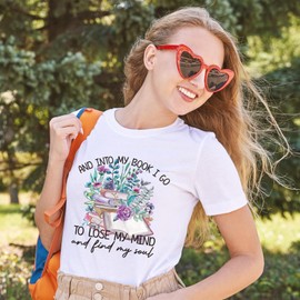 Dazoratix Book Lover Transfer Stickers - 20 Sheets Flower Iron on Transfers Heat Ready to Press Patches for T-Shirts Women Clothing Decals DIY Crafts Clothes Hat Pillow Backbpack Decorations Appliques