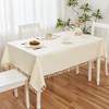 Kithing Rectangular table cloth，TPU coated Cloth art tablecloth，waterproof Tassel tablecloth