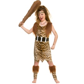 Wicked Costumes Stone Age Cave Girl Fancy Dress Costume - Medium (5-7 Years)