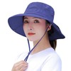 Sombrero plegable de malla de ala ancha para mujer, con