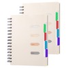 Yoment Small 5 Subject Notebook, A5 Wide Ruled with Dividers,