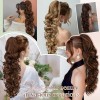 Extensiones Cabello Natural Clip Ondulado Coleta De Cabello