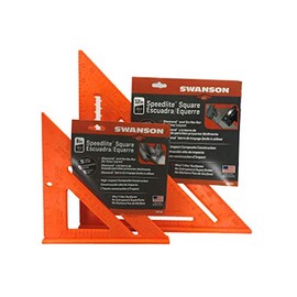 Swanson Tool Co T0701T0118 Value Pack 12 Inch and 8 Inch Speedlite® Squares—Hi Vis Orange Composite (High Impact Polystyrene)
