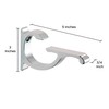 Dulles Glass Floating Shelf Brackets, Designer Heavy Duty, Chrome, for