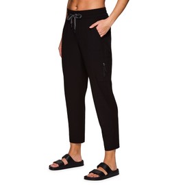 Avalanche Women's Ripstop Pant with UPF 50 Protection Everyday Hiking Ankle Pant with Pockets Quick Drying Pant for Hiking, Golf, Travel Black XS