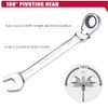 通用 FLZOSPER 18mm Metric Flex-Head Gear Wrench,Box End Head 72-Tooth