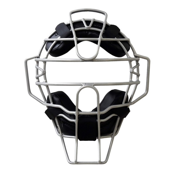 HI-GOLD M-765K Ultra-Lightweight Hard Baseball Mask (Throat Guard Integrated) Black x Silver