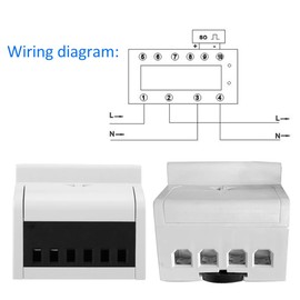 Energy Meter 220 V DIN Rail Electricity Meter, Digital Electricity Meter, Single-Phase AC Meter, 2 Lines, DIN Rails, Electricity Meter, 4P, Electronic Meter, KWh 15 (60) A