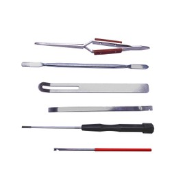 Jiayouy 6Pcs Durable Woodwind Instrument Repair Tool Steel Spring Hook Screwdriver Reverse Tweezers Trimming Tools Set for Sax Clarinet Oboe Flute Piccolo