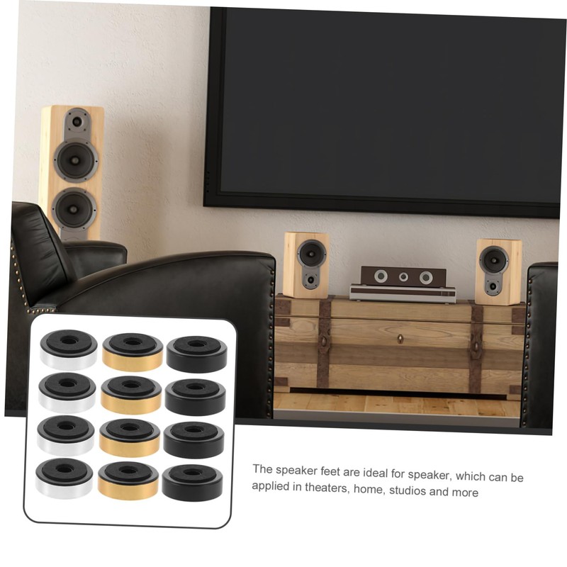 Gadpiparty 12pcs Speaker Isolation Feet Pads Vibration Absorber for Amplifiers