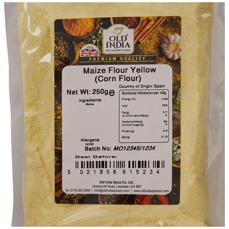 Old India Maize Flour Yellow (Corn Flour) 250g