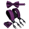 Men's Paisley Suspenders and Bow Tie Set for Formal Wear