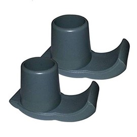 Tulimed Gray Walker Ski Glides, Easy to Use Rubber Walker Glides, Universal Replacement Glide Caps, Heavy Duty Coaster Skis for Medical Walkers 2 Pair