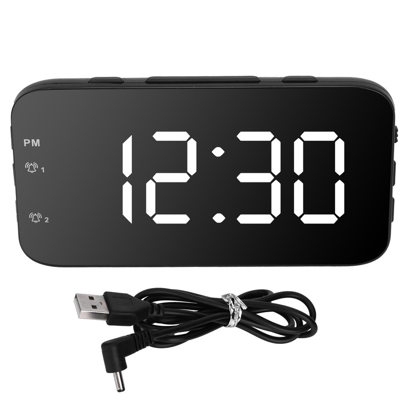 LED Digital Alarm Clock Portable Desk Clock with Snooze for
