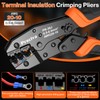 Preciva Crimping Tool for Insulated Terminals Wire Connectors, AWG20-10 Ratchet