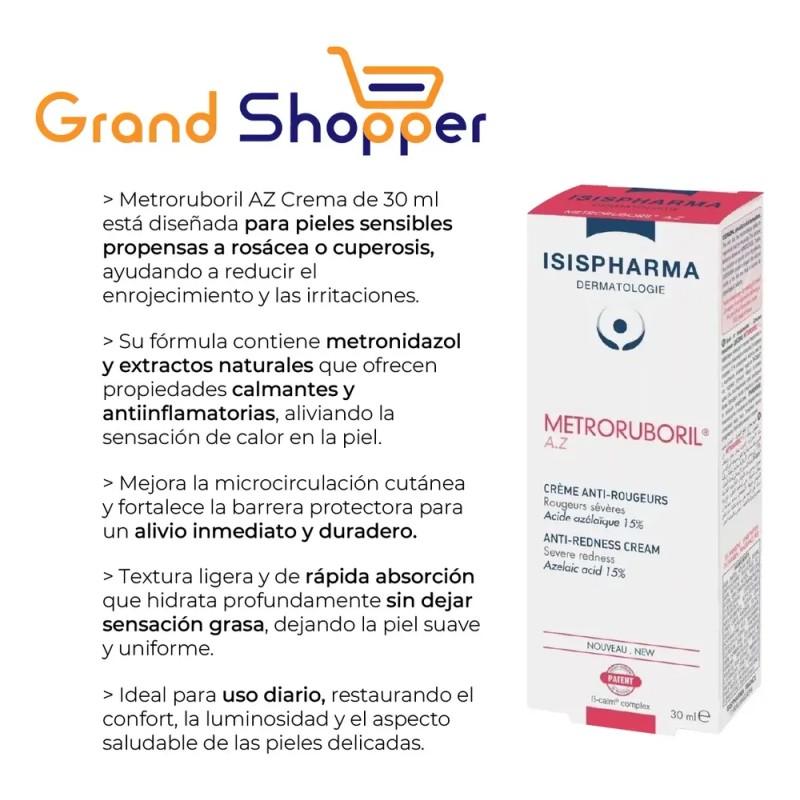 Metroruboril Az Crema 30 Ml Antienrojecimiento Piel Sensible