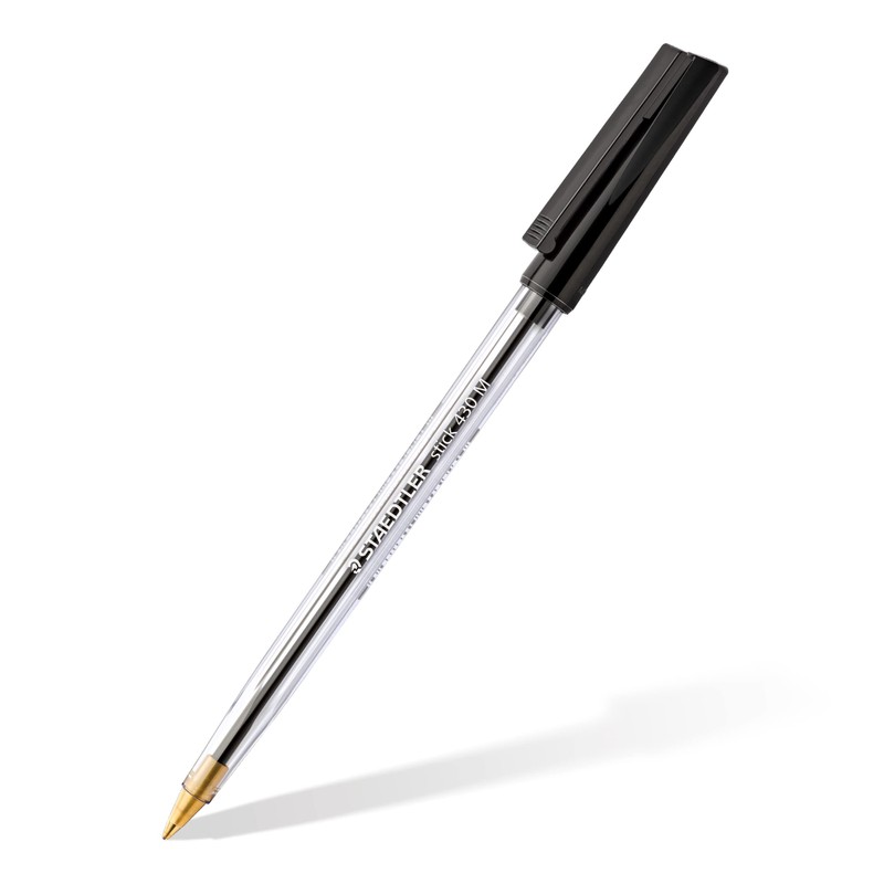 Staedtler Medium Stick 430 Ballpoint Pen, Black, Pack of 6