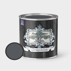All-in-ONE Gel Stain, No Sanding or Sealer Needed, Oil Based for Interior/Exterior use - Graphite, Quart