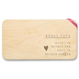 Breakfast Board Natural Wood – Breakfast Board – Bonus Dad Gift Stepdad Gift Idea Stepdad Birthday I Christmas I Father's Day – 22 x 12 – Wooden – Gifts for Dads for Easter