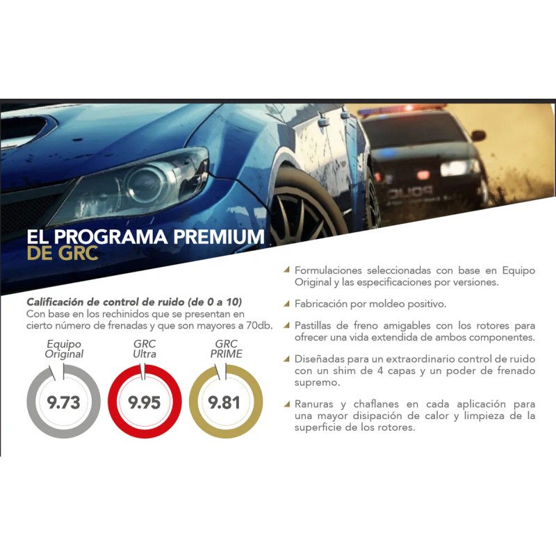 Balatas Delanteras Grc Prime Toyota Supra Gr 2019 2020 2021