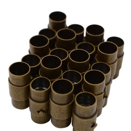 MOAMUN 10PCS Black Cord End Caps Bracelet End Caps Locking Bracelet Rope End Cap Cord Ends (Bronze, 4 mm)