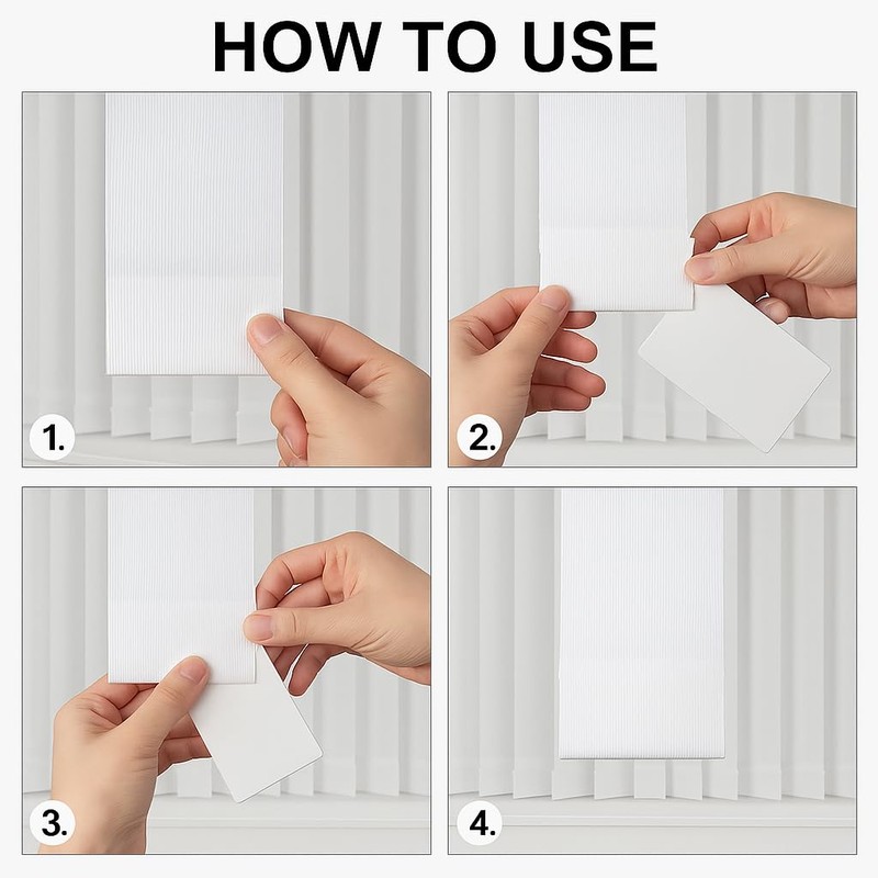 Chainless Vertical Blind Bottom Weights – UV-Coated Plastic Slat Weights,