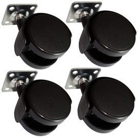 Aerzetix: C42663 4 x Swivel Furniture Castors Diameter 50 mm Height 65 mm 30 kg with Mounting Plate 36 x 36 mm