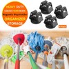 Comphic 4-Piece Magnetic Mop Broom Holder, Strong Broom Mop Holder
