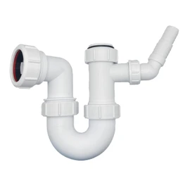 Multi-fit Sink Swivel P Trap with a 135 Degree Nozzle 40mm (1.1/2"), Complete with 75mm Water Seal, Compliant with BS EN 247-1:2002 Standard