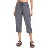 VEOBIKE Women’s Cropped Pants for Summer Outdoor Elastic Waist Stretch