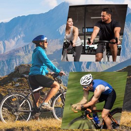 baleaf Men's Cycling Bib Shorts 4D Padded, Road Bike Cycling Bibs Biking Bicycle Shorts Gel Pockets UPF50+ Blue M