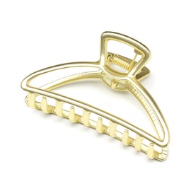 QinGoo Large Metal Hair Clip Beautiful Women's Hair Clip Headpiece Elegant Hair Accessory 1 Piece (8 cm x 4.5 cm, Matt Gold)