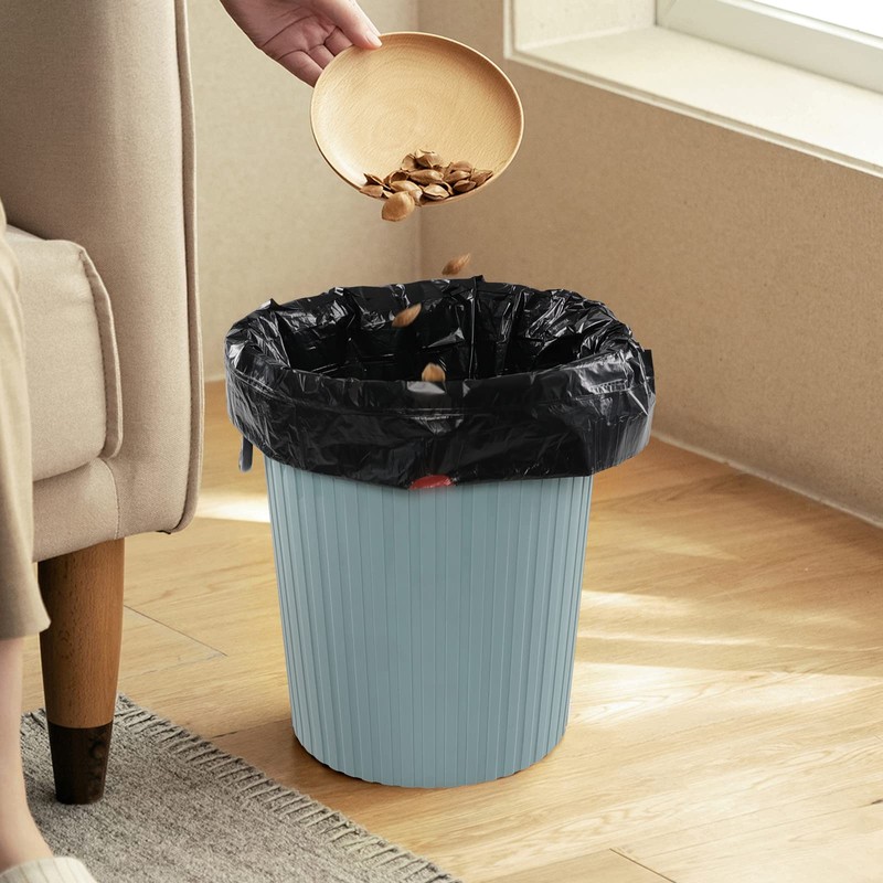 Bblina 1.5 Gallon Drawstring Trash Bags, Small Black Garbage Bags,