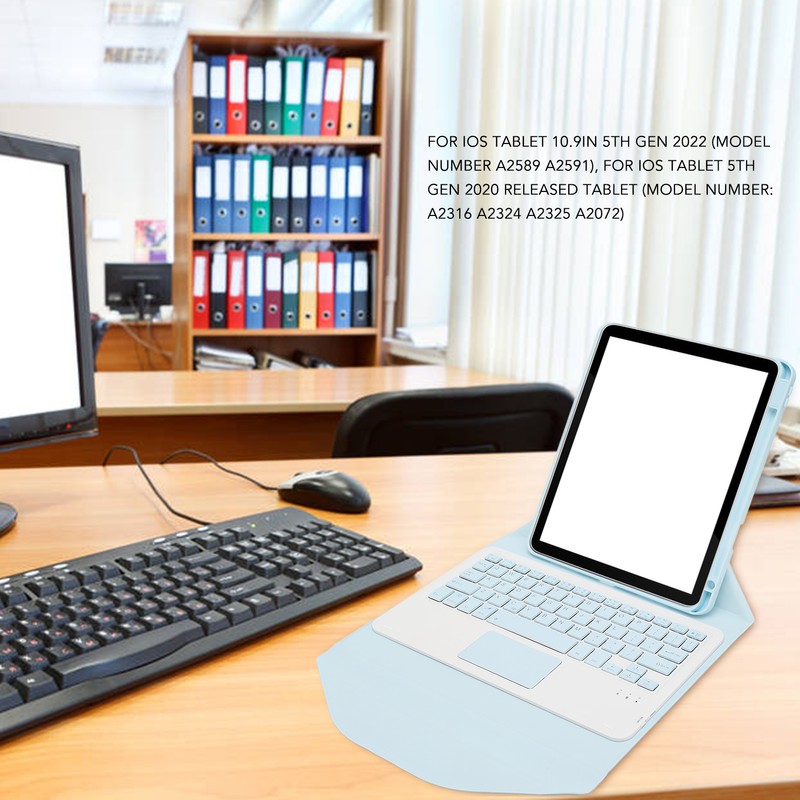 Wireless Keyboard Case 10.9in Magnetic Detachable Keyboard Cover with Touchpad
