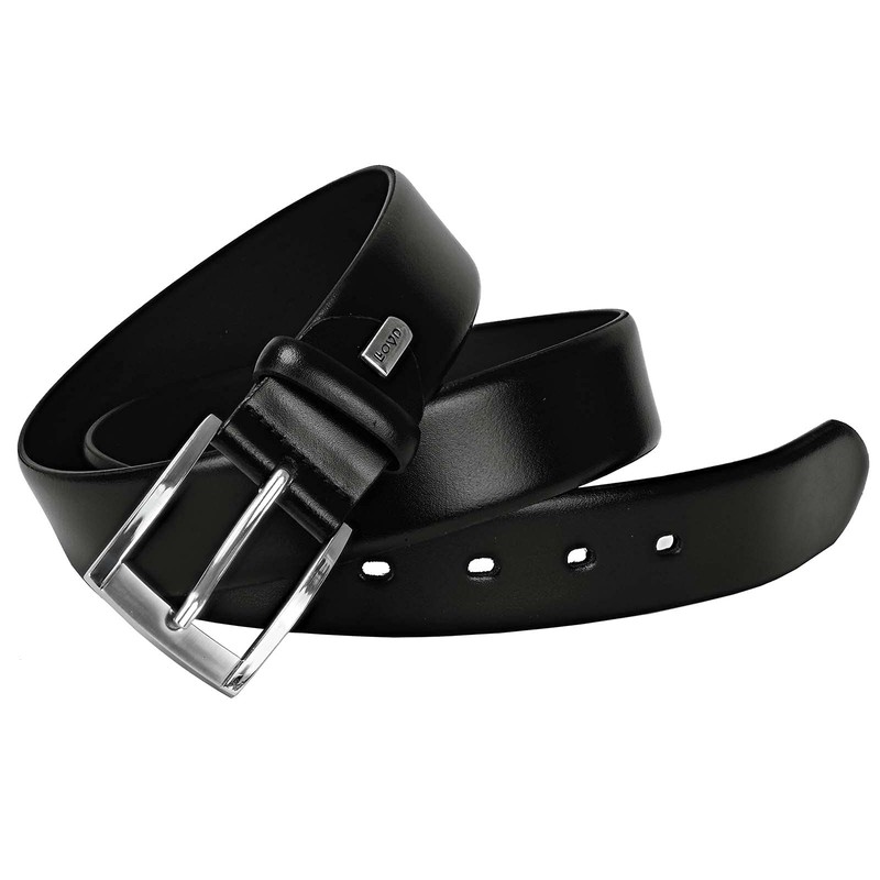Lloyd Men's Leather Belt 35mm Pin Buckle, black