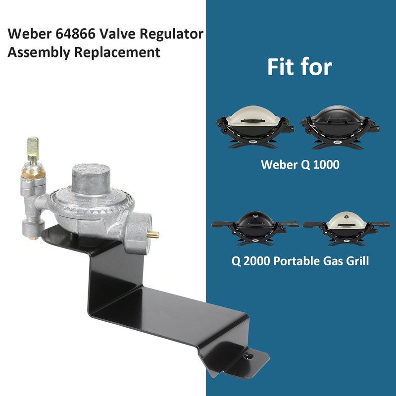ATKKE 64866 Grill Valve Regulator Assembly Replacement for Weber Q1000