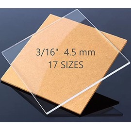 DistinctAndUnique Clear (32” x 48”) Cast Acrylic Plexiglass Sheet 3/16” Thick (4.5 mm) Easy to Cut Plastic Plexi Glass with Protective Paper for Signs, DIY Display Projects, Crafts, Shelves