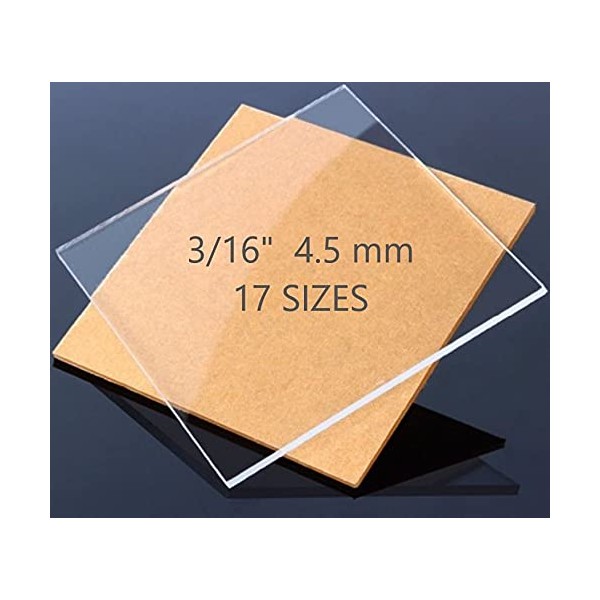 DistinctAndUnique Clear (32” x 48”) Cast Acrylic Plexiglass Sheet 3/16”