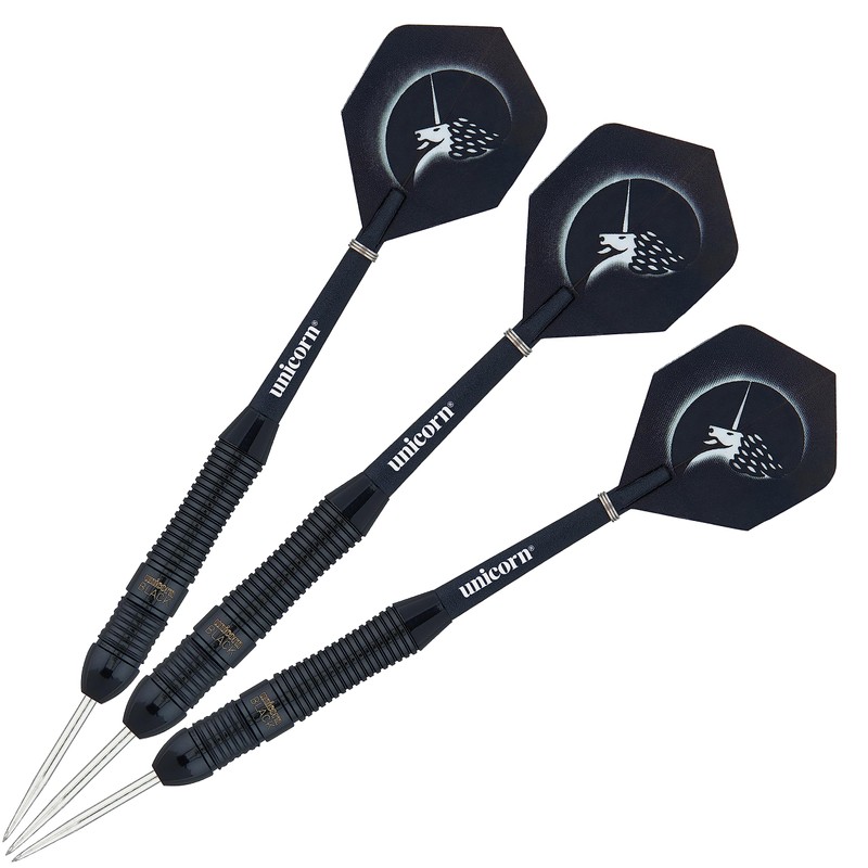 Unicorn Steel Tip Darts Set | Core Plus Black Brass