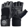Weight Lifting Gloves - Soft Leather Gym Gloves With Wrist