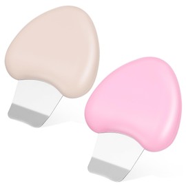 Gatuida 2pcs Facial Skin Scrubber Exfoliation Instrument for Blackhead Removal Stainless Steel Face Scraper Tool Portable Beauty Device for Clearer Smoother Skin Easy Handheld Use
