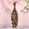 LCCCK Ceramic Modern VASE, 19.6 inches Tall, Black Gold, Ideal