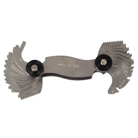 Made in USA | Unipec Screw Pitch Gauge – 30 Leaves, 4–42 TPI | English Thread Gage Tool | Precision Steel Thread Measuring Tool
