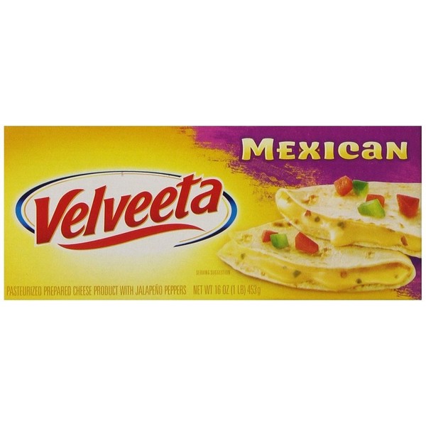 Kraft Velveeta Mexican Cheese 16oz Loaves (Pack of 3)