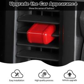 HTHE Center Console Air Conditioner Outlet Vent Adjustment Trim Central Control Dashboard Dash Air Vent Switch Cover Compatible with Ford F150 2021+ Interior Accessories(4pcs/Set)