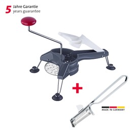 Westmark Famos 117122E7 Vegetable Slicer with 3 Slices + 1 Peeler Stainless Steel Blades Schnitzel Mouli Set