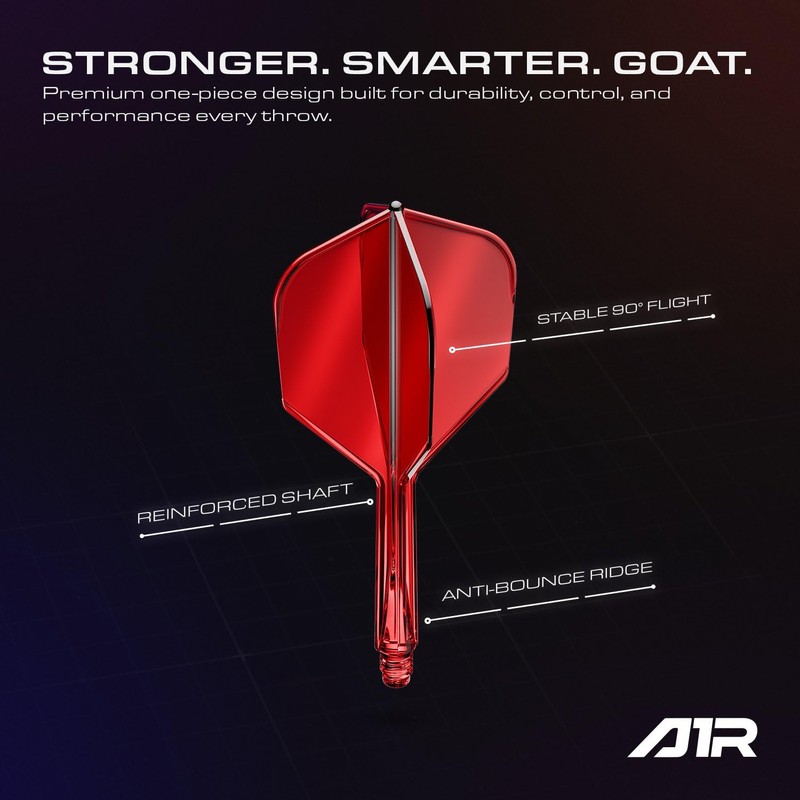 GOAT - Air Red Clear No6 Flights Short, 3 Plastic