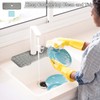 Guichangkai Wasserhahn Spritzfänger,Spülbecken Abtropfmatte Silikon mit Ablauf Profi,Waschbecken Silikonmatte mit